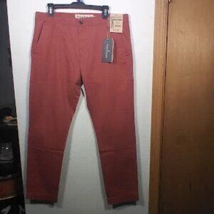 NWT- Tailor Vintage Connecticut Originals Slim Fit Canyon Red Pants Men Size: 36